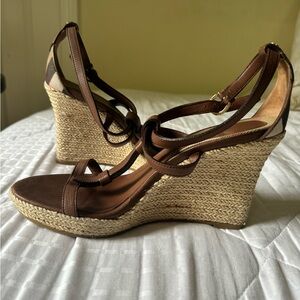 Burberry wedge sandals